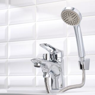 Смеситель для раковины РМС SL120-001F-2 с душевой лейкой хром